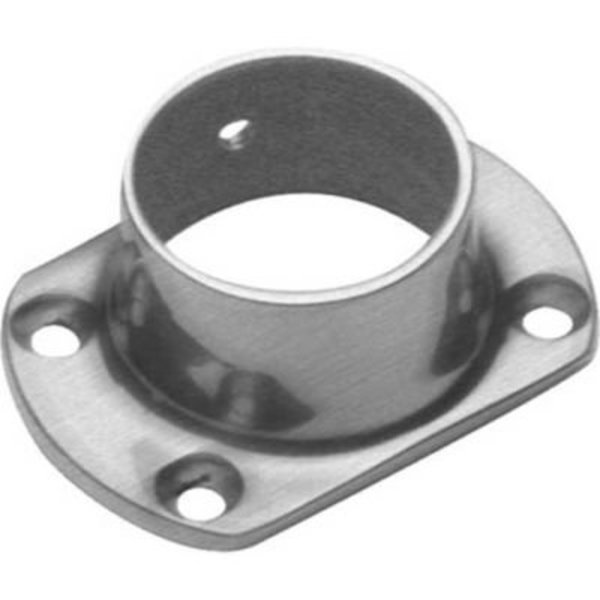 Lavi Industries Lavi Industries, Flange, Wall, Cut, for 1.5" Tubing, Satin Stainless Steel 44-511/1H